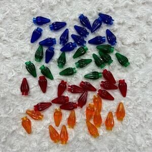 50 vintage plastic christmas string light cover reflectors